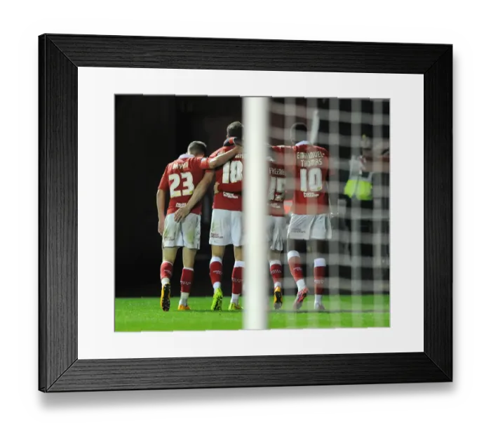 Framed Print : Aaron Wilbraham's Game-Winning Goal: Bristol City Celebrates in Johnstone Paint Trophy Match Framed Print : Aaron Wilbraham's Game-Winning Goal: Bristol City Celebrates in Johnstone Paint Trophy Match