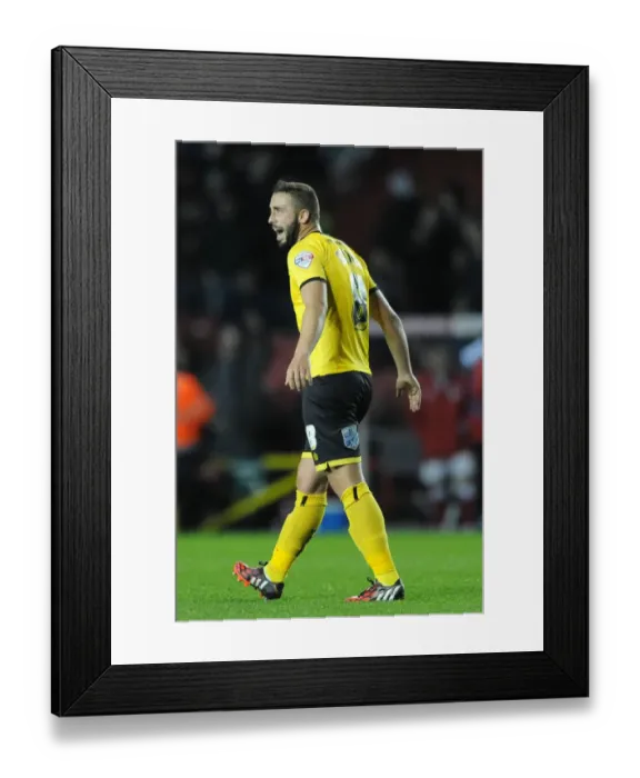 Framed Print : Bristol City vs AFC Wimbledon: Sammy Moore Rallies His Team