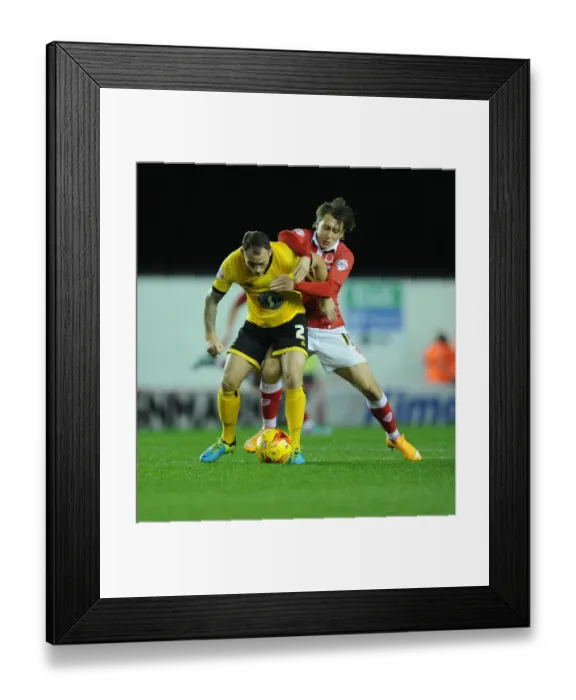Framed Print : A Tense Clash: Osborne vs. Fuller at Ashton Gate