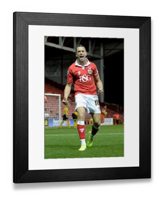 Framed Print : Bristol City's Aaron Wilbraham Celebrates Johnstone's Paint Trophy Victory Framed Print : Bristol City's Aaron Wilbraham Celebrates Johnstone's Paint Trophy Victory
