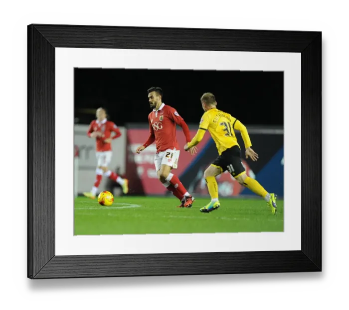 Framed Print : Bristol City vs AFC Wimbledon in Johnstone's Paint Trophy Clash at Ashton Gate Framed Print : Bristol City vs AFC Wimbledon in Johnstone's Paint Trophy Clash at Ashton Gate