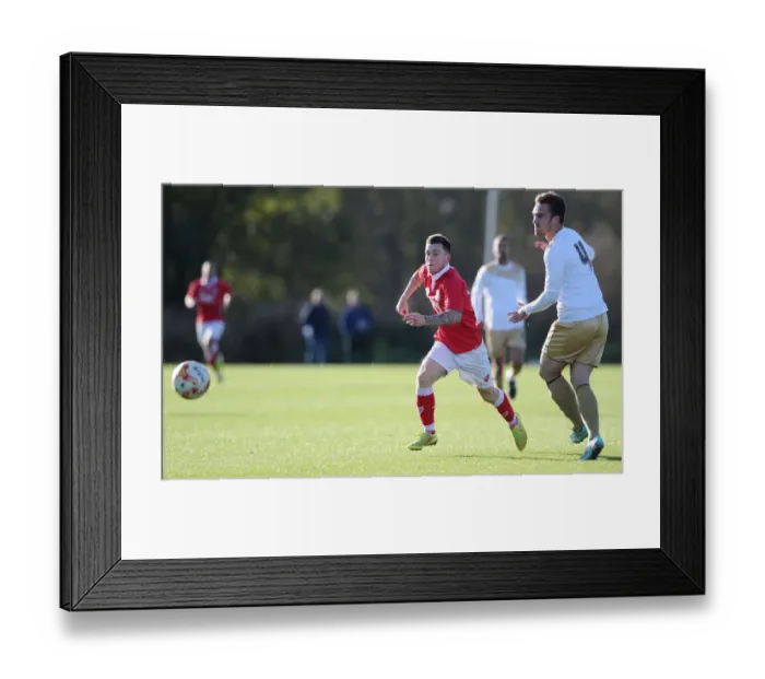 Framed Print : Bristol City U21s in Action: Jamie Horgan Focuses Against Colchester in Youth Development League Framed Print : Bristol City U21s in Action: Jamie Horgan Focuses Against Colchester in Youth Development League