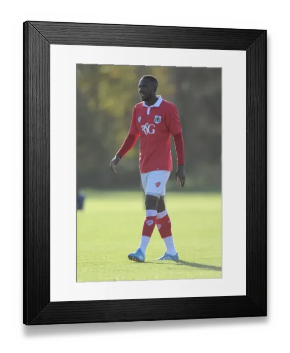 Framed Print : Bristol City's Gus Mafuta in Action against Colchester in Youth Development League