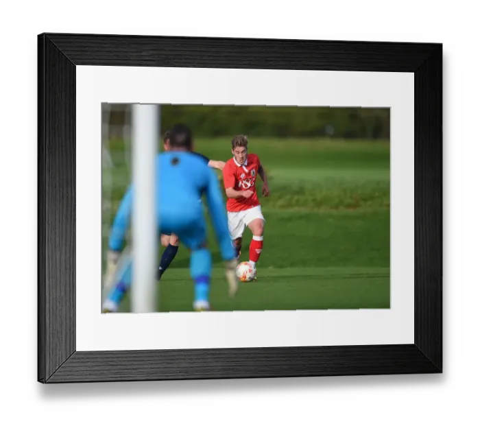 Framed Print : Bristol City's Ben Withey Chases Down Millwall Goal: Intense Football Action
