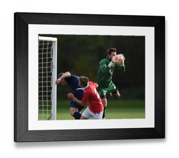 Framed Print : Bristol City Goalkeeper Dave Richards Saves Millwall Shot - Football Action Image