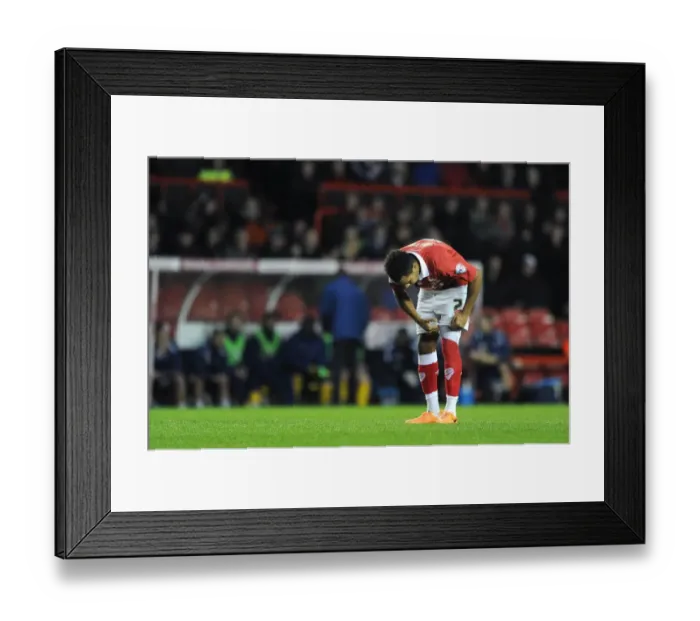 Framed Print : Korey Smith in Action: Bristol City vs AFC Wimbledon, Johnstone's Paint Trophy, Ashton Gate