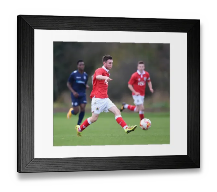 Framed Print : Intense Football Rivalry: Jamie Horgan Goes Head-to-Head with Millwall U21s at Bristol City Training Ground Framed Print : Intense Football Rivalry: Jamie Horgan Goes Head-to-Head with Millwall U21s at Bristol City Training Ground