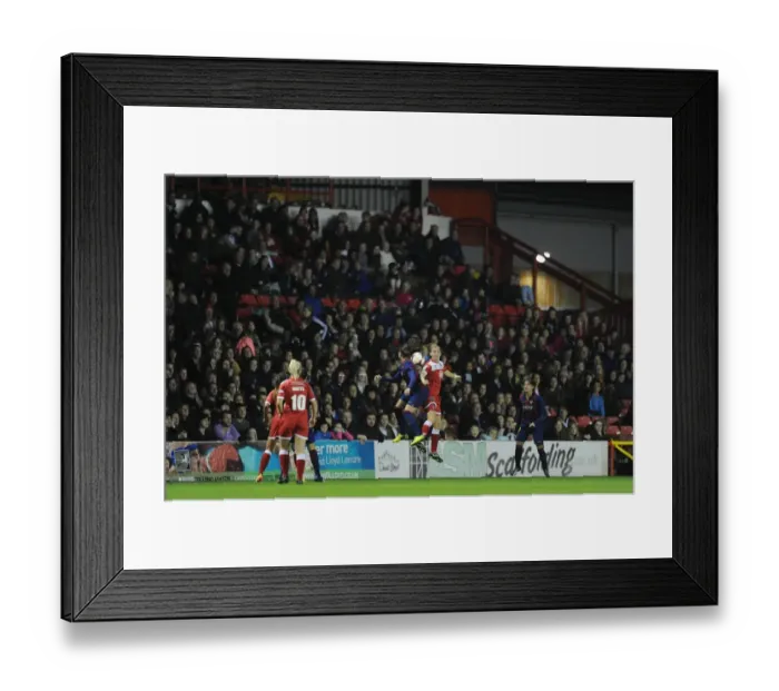 Framed Print : Battle for the Header: McCatty vs. Losada - A Champion's Clash at Ashton Gate