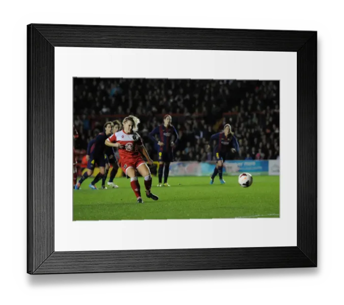 Framed Print : Nikki Watts Scores Penalty for Bristol Academy Women Against FC Barcelona, Champions League (13 / 11 / 2014) Framed Print : Nikki Watts Scores Penalty for Bristol Academy Women Against FC Barcelona, Champions League (13 / 11 / 2014)