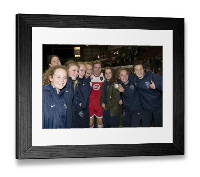 Framed Print : Grace McCatty of Bristol City FC Interacts with Fans During BAWFC vs. FC Barcelona Match Framed Print : Grace McCatty of Bristol City FC Interacts with Fans During BAWFC vs. FC Barcelona Match