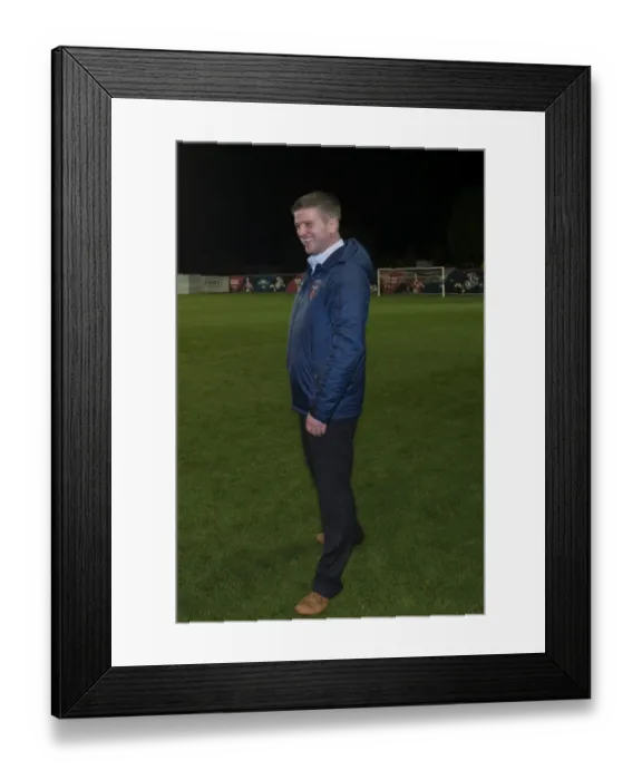 Framed Print : Dave Edmondson Grins Amidst Tension: Bristol Academy FC vs. FC Barcelona in Champions League Action Framed Print : Dave Edmondson Grins Amidst Tension: Bristol Academy FC vs. FC Barcelona in Champions League Action
