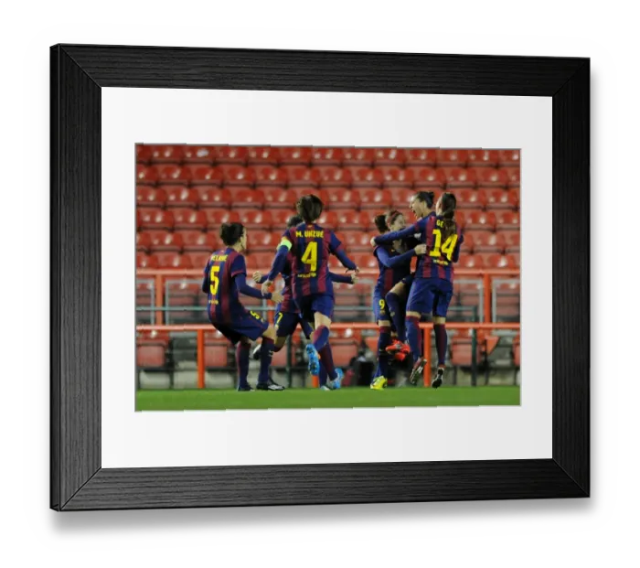 Framed Print : Jennifer Hermoso's Goal Celebration: FC Barcelona's Victory over Bristol City in Champions League Framed Print : Jennifer Hermoso's Goal Celebration: FC Barcelona's Victory over Bristol City in Champions League