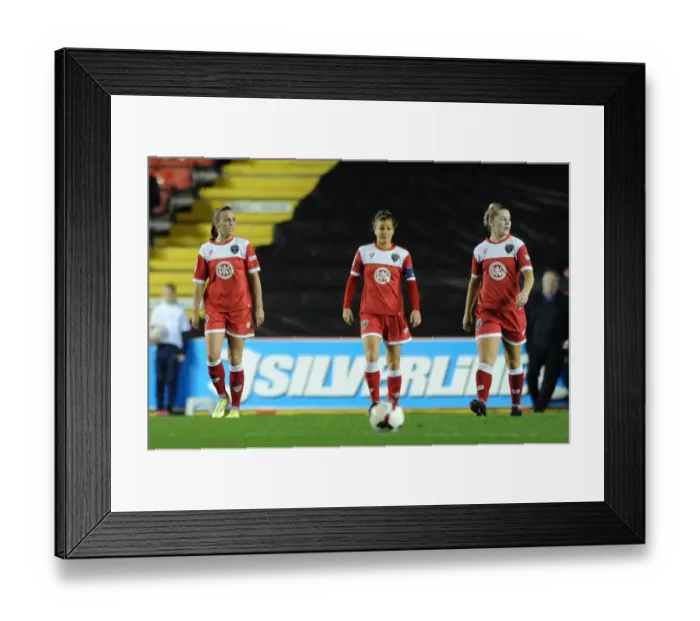 Framed Print : Champions Clash: Bristol Academy Women FC vs. FC Barcelona at Ashton Gate Framed Print : Champions Clash: Bristol Academy Women FC vs. FC Barcelona at Ashton Gate