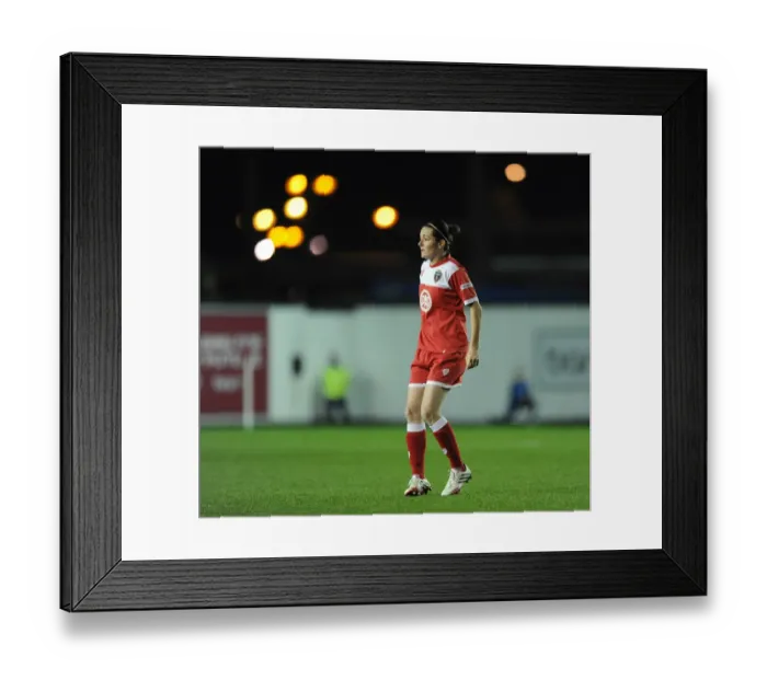 Framed Print : Natalia Pablos Sanchon in Action: Bristol Academy vs. FC Barcelona - Women's Champions League (BAWFC v FC Barcelona)