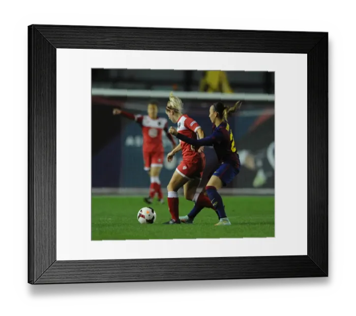 Framed Print : Bristol Academy FC vs. FC Barcelona: A Champion's Clash at Ashton Gate Framed Print : Bristol Academy FC vs. FC Barcelona: A Champion's Clash at Ashton Gate