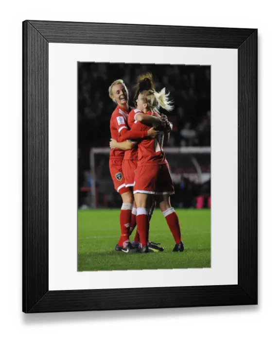 Framed Print : Nikki Watts Scores the Upset: Bristol Academy Women's FC Defeats FC Barcelona Framed Print : Nikki Watts Scores the Upset: Bristol Academy Women's FC Defeats FC Barcelona