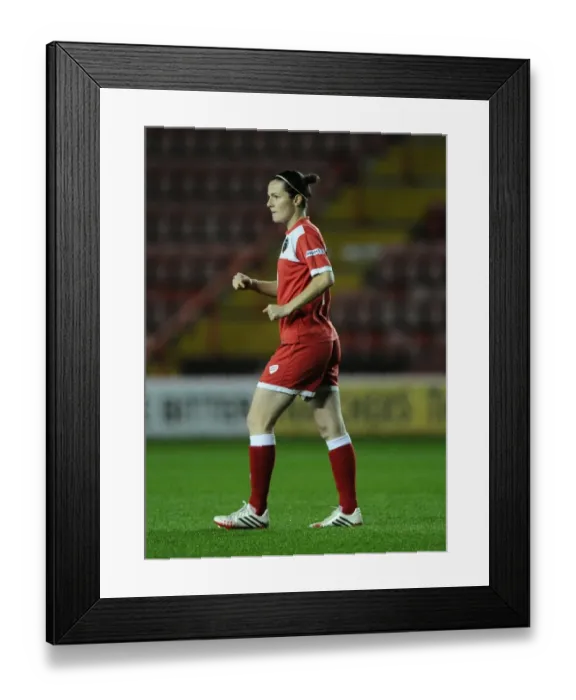 Framed Print : Natalia Pablos Sanchon in Action: Bristol Academy vs. FC Barcelona - Women's Champions League (BAWFC v FC Barcelona)