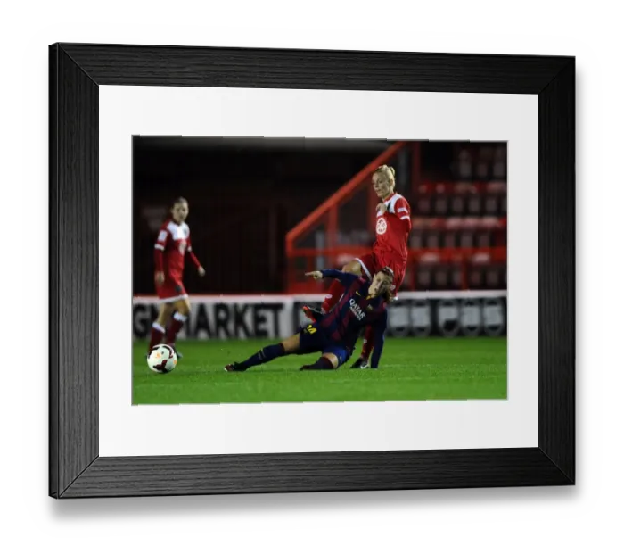 Framed Print : Champions League Showdown: Sophie Ingle of Bristol City FC in Action against FC Barcelona at Ashton Gate Framed Print : Champions League Showdown: Sophie Ingle of Bristol City FC in Action against FC Barcelona at Ashton Gate