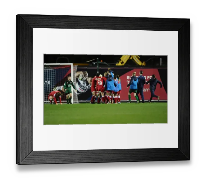Framed Print : Bristol Academy Women's FC Victory Over FC Barcelona: Triumphant Celebration at Ashton Gate Framed Print : Bristol Academy Women's FC Victory Over FC Barcelona: Triumphant Celebration at Ashton Gate