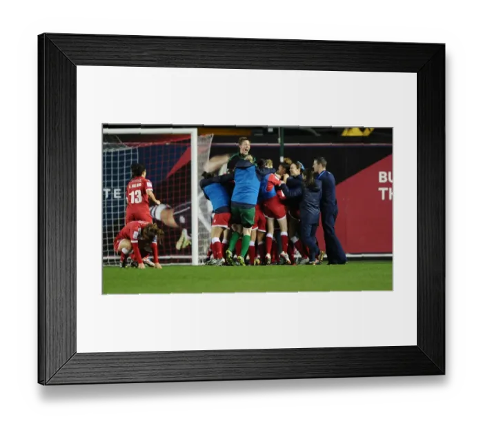 Framed Print : Bristol Academy Women's FC Triumphs Over FC Barcelona: Celebrating Victory at Ashton Gate Framed Print : Bristol Academy Women's FC Triumphs Over FC Barcelona: Celebrating Victory at Ashton Gate