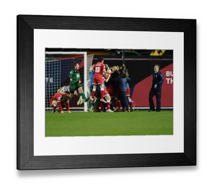 Framed Print : Historic Victory: Bristol Academy Women's FC Triumph Over FC Barcelona at Ashton Gate