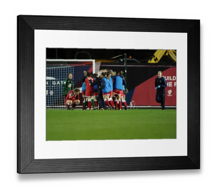Framed Print : Bristol Academy Women's FC Triumphs Over FC Barcelona: Celebrating Victory at Ashton Gate Framed Print : Bristol Academy Women's FC Triumphs Over FC Barcelona: Celebrating Victory at Ashton Gate