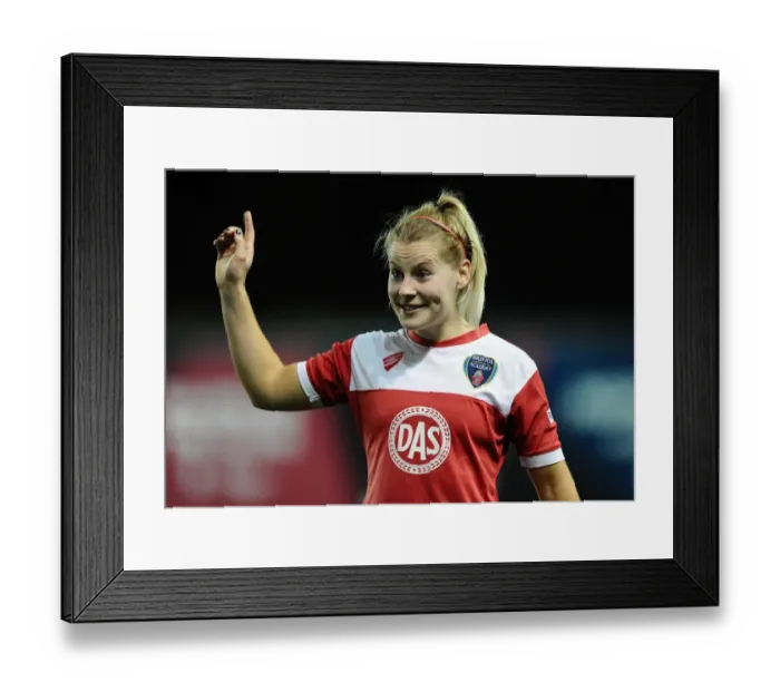 Framed Print : Nikki Watts Euphoric Moment: Historic Upset as FC Barcelona Falls to Bristol Academy in Women's Champions League