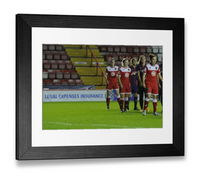 Framed Print : Champions Clash: Bristol Academy FC vs. FC Barcelona - A Historic Women's Champions League Showdown at Ashton Gate Framed Print : Champions Clash: Bristol Academy FC vs. FC Barcelona - A Historic Women's Champions League Showdown at Ashton Gate