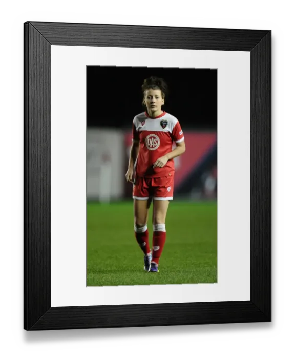 Framed Print : Angharad James of Bristol City FC Faces Off Against FC Barcelona in Women's Champions League at Ashton Gate Framed Print : Angharad James of Bristol City FC Faces Off Against FC Barcelona in Women's Champions League at Ashton Gate