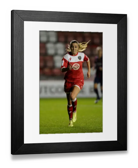 Framed Print : Champions League Showdown: Natasha Harding of Bristol City FC Faces Off Against FC Barcelona Framed Print : Champions League Showdown: Natasha Harding of Bristol City FC Faces Off Against FC Barcelona