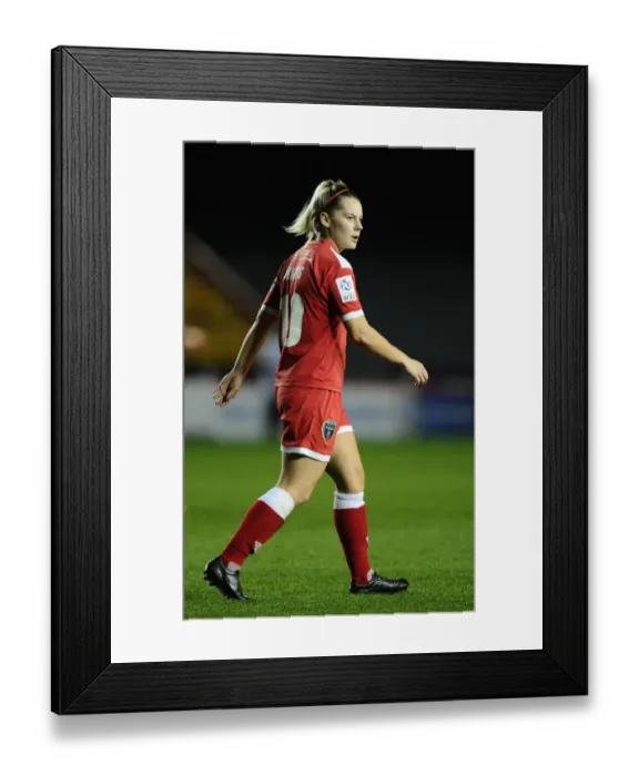 Framed Print : Women's Champions League: A Showdown between Bristol Academy FC and FC Barcelona at Ashton Gate