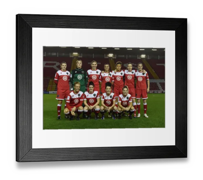 Framed Print : Bristol Academy Ready to Battle FC Barcelona at Ashton Gate - UEFA Women's Champions League