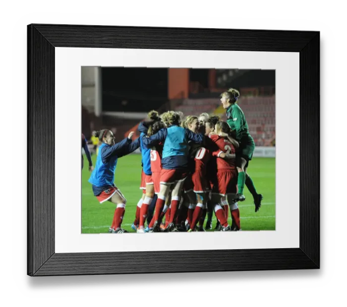 Framed Print : Bristol Academy's Historic Upset: Nail-Biting Victory Over FC Barcelona at Ashton Gate Framed Print : Bristol Academy's Historic Upset: Nail-Biting Victory Over FC Barcelona at Ashton Gate