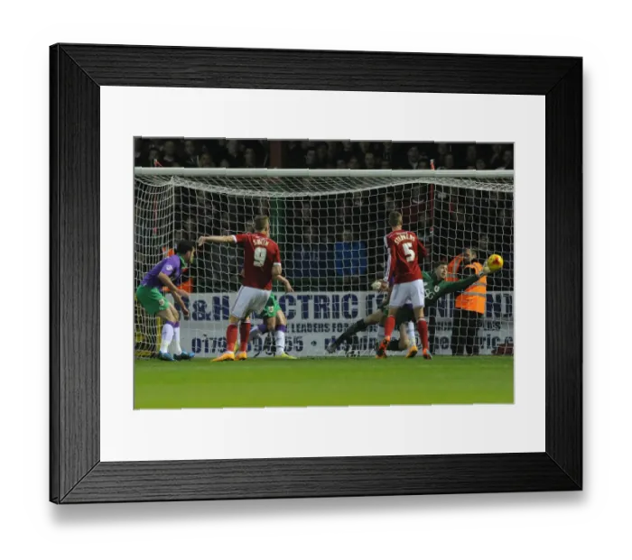 Framed Print : Michael Smith Scores Against Former Team: Thrilling Goal for Bristol City at Swindon Town's County Ground, Sky Bet League One, 15th November 2014 Framed Print : Michael Smith Scores Against Former Team: Thrilling Goal for Bristol City at Swindon Town's County Ground, Sky Bet League One, 15th November 2014