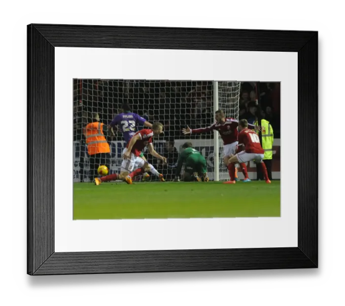 Framed Print : Michael's Triumph: Swindon Town vs. Bristol City, 15th November 2014