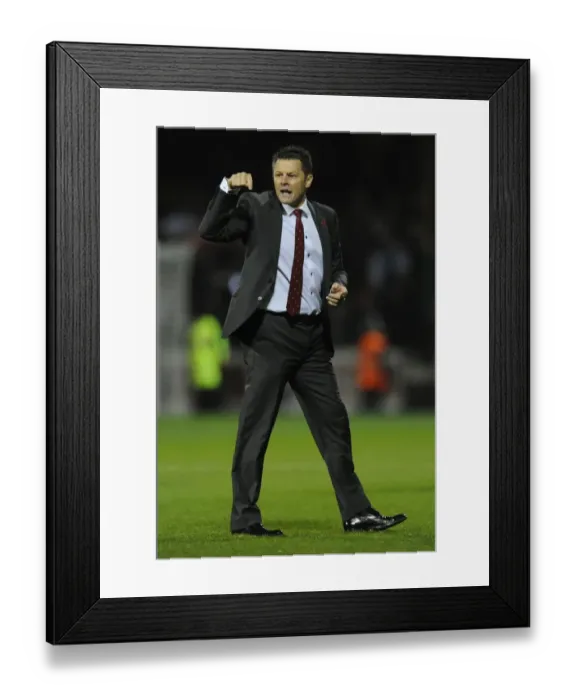Framed Print : Steve Cotterill Leads Bristol City at Swindon Town, November 15, 2014