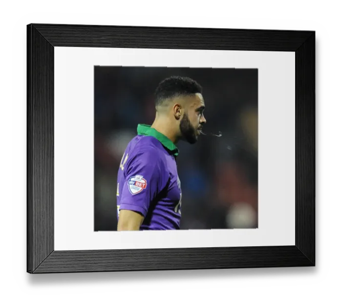 Framed Print : Derrick Williams: A Moment of Disappointment in Swindon vs. Bristol City Match (November 15, 2014) Framed Print : Derrick Williams: A Moment of Disappointment in Swindon vs. Bristol City Match (November 15, 2014)