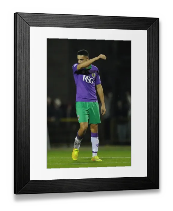 Framed Print : Derrick Williams Disappointment: A Dejected Look After Swindon Town's Victory Over Bristol City (November 15, 2014)