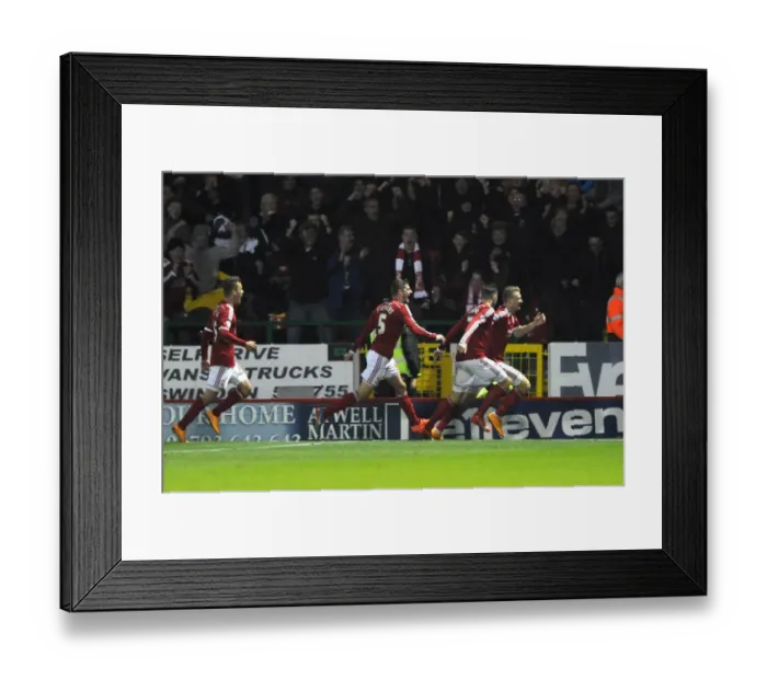 Framed Print : Michael Smith's Thrilling Goal Celebration: Swindon Town vs. Bristol City (November 15, 2014) Framed Print : Michael Smith's Thrilling Goal Celebration: Swindon Town vs. Bristol City (November 15, 2014)