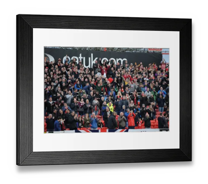 Framed Print : Bristol City Fans Rally at Swindon Town's County Ground during Sky Bet League One Clash, 15 November 2014 Framed Print : Bristol City Fans Rally at Swindon Town's County Ground during Sky Bet League One Clash, 15 November 2014