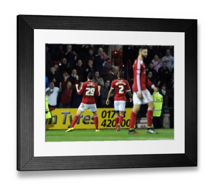 Framed Print : Bristol City Celebrates Win over Swindon Town: Raphael Rossi Branco's Triumphant Moment