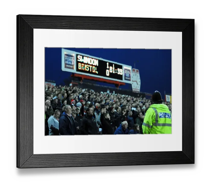 Framed Print : Bristol City Fans Unwavering Spirit: Singing Through Adversity After Going Down 1-0