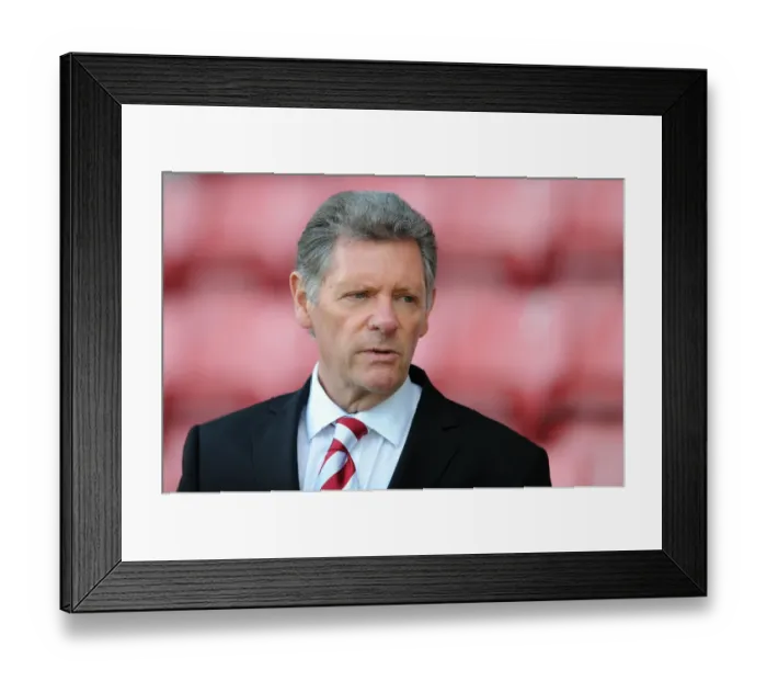 Framed Print : Bristol City Director Doug Harman at Swindon Town's County Ground, November 2014