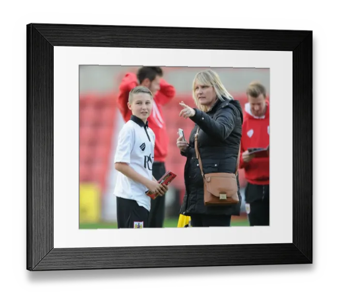 Framed Print : Bristol City at Swindon Town's County Ground, Sky Bet League One, November 15, 2014 - The Visiting Team's Mascot