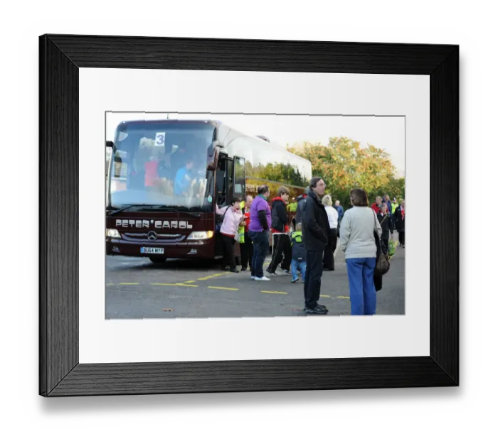 Framed Print : Bristol City Fans Rally at Swindon Town's County Ground, November 2014