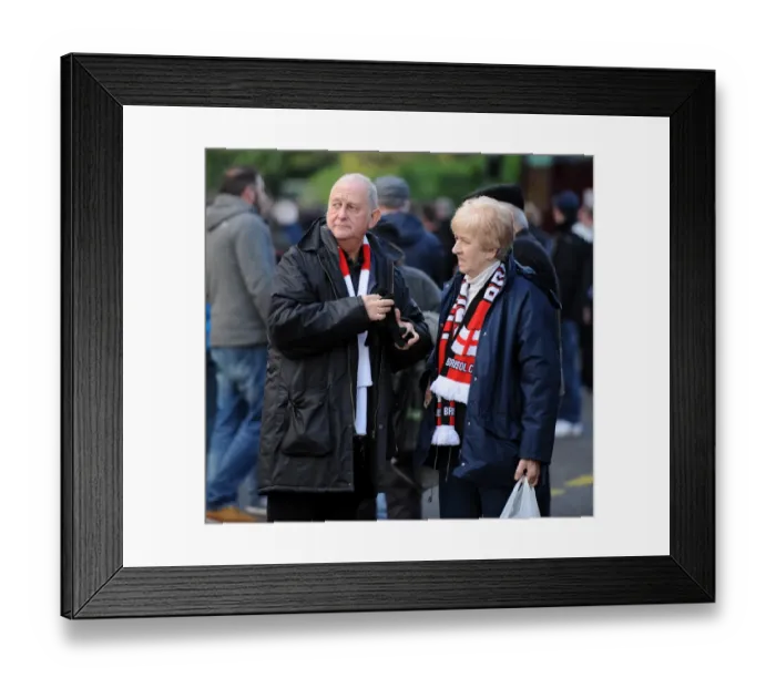 Framed Print : Bristol City Fans Rally at Swindon Town's County Ground, November 2014