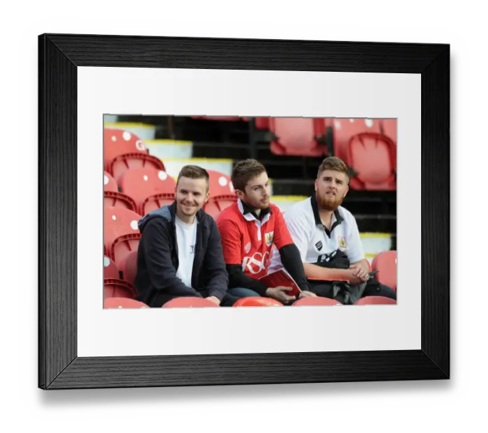 Framed Print : Bristol City Fans Rally at Swindon Town's County Ground, November 2014