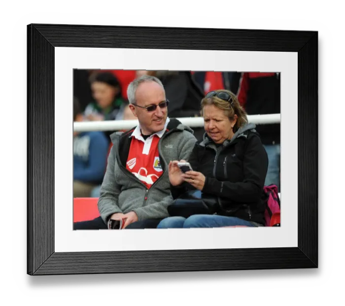 Framed Print : Bristol City Fans Rally at Swindon Town's County Ground