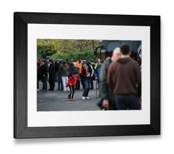Framed Print : Bristol City Fans Rally at Swindon Town's County Ground, November 2014