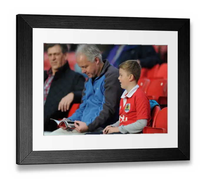 Framed Print : Bristol City Fans Rally at Swindon Town's County Ground, November 2014
